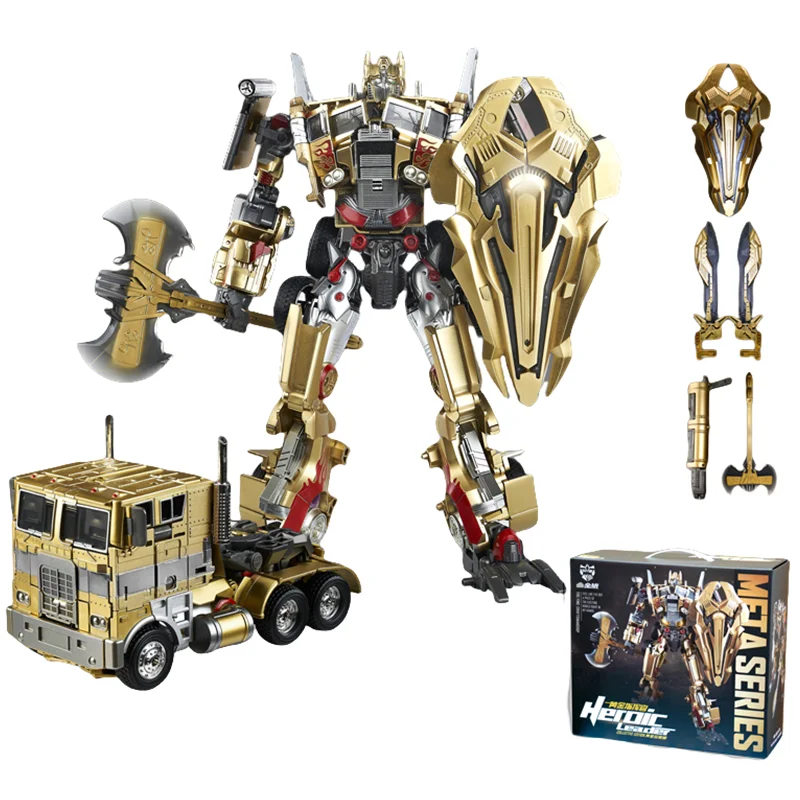 Nueva transformación M-01 Commander versión oscura Golden Optimus Prime figura de acción modelo aleación Robot coche juguetes regalo de cumpleaños