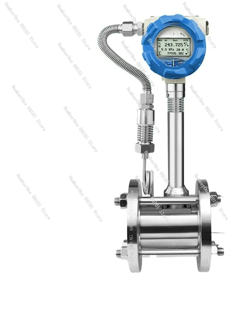 

Intelligent vortex flowmeter gas vapor compressed air natural gas oil liquid high precision digital display 50