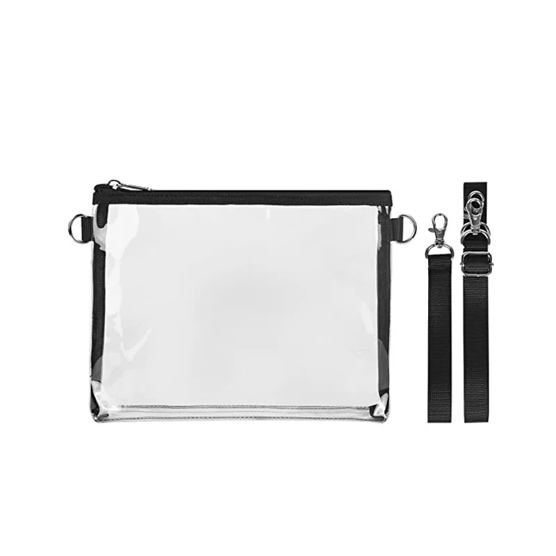 Nowa przezroczysta torba crossbody z PVC wodoodporna torebka sportowa na monety stadion przenośna torba przenośna pamięć masowa