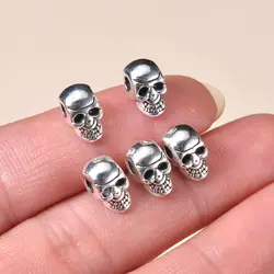 Punk Style Skull Head Beads Charms Cool Skeleton Vintage Beads DIY Men Necklace Bracelet Jewelry Making Handmade