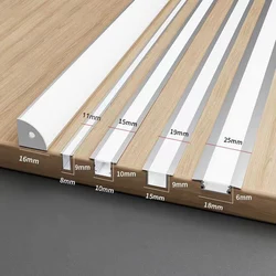 V/U/YW perfil de aluminio montado en superficie 1M techo plano escalera gabinete canal difusor decoración barra dura tira iluminación