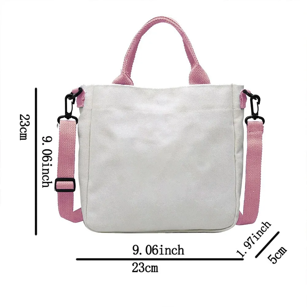 K-pop شيطان الصيادين حقيبة كتف قماش للبنين بنات أنيمي موضة حقائب كروسبودي الطلاب حقيبة يد محتملة حقيبة حمل بسيطة