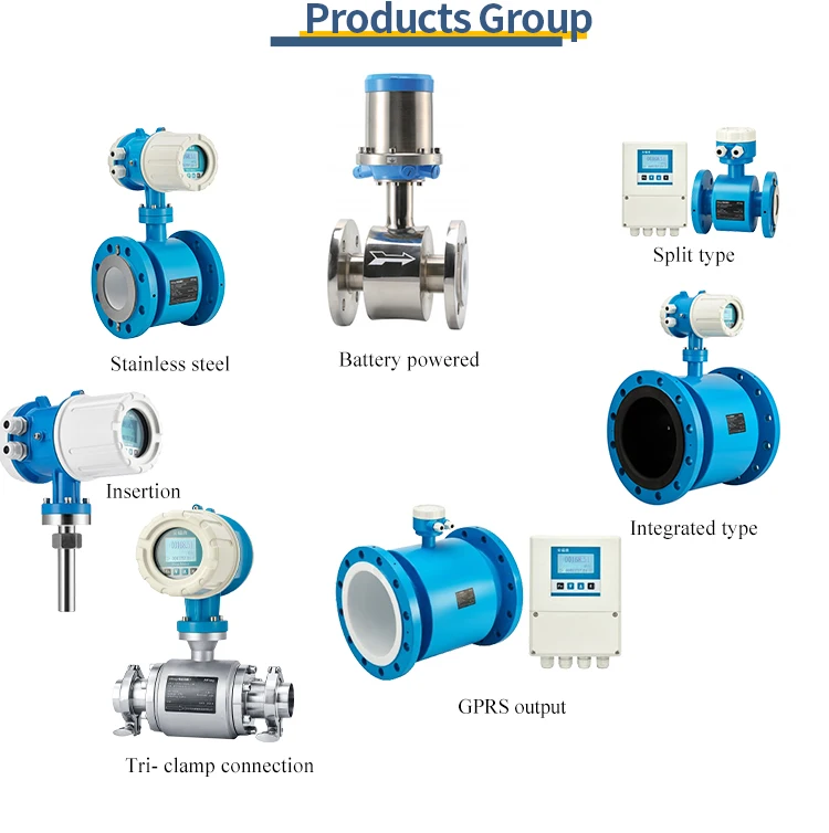 EMF Insertion Type Electronet Magnetic Flowmeter Waste Water Electromagnetic Flow Meter