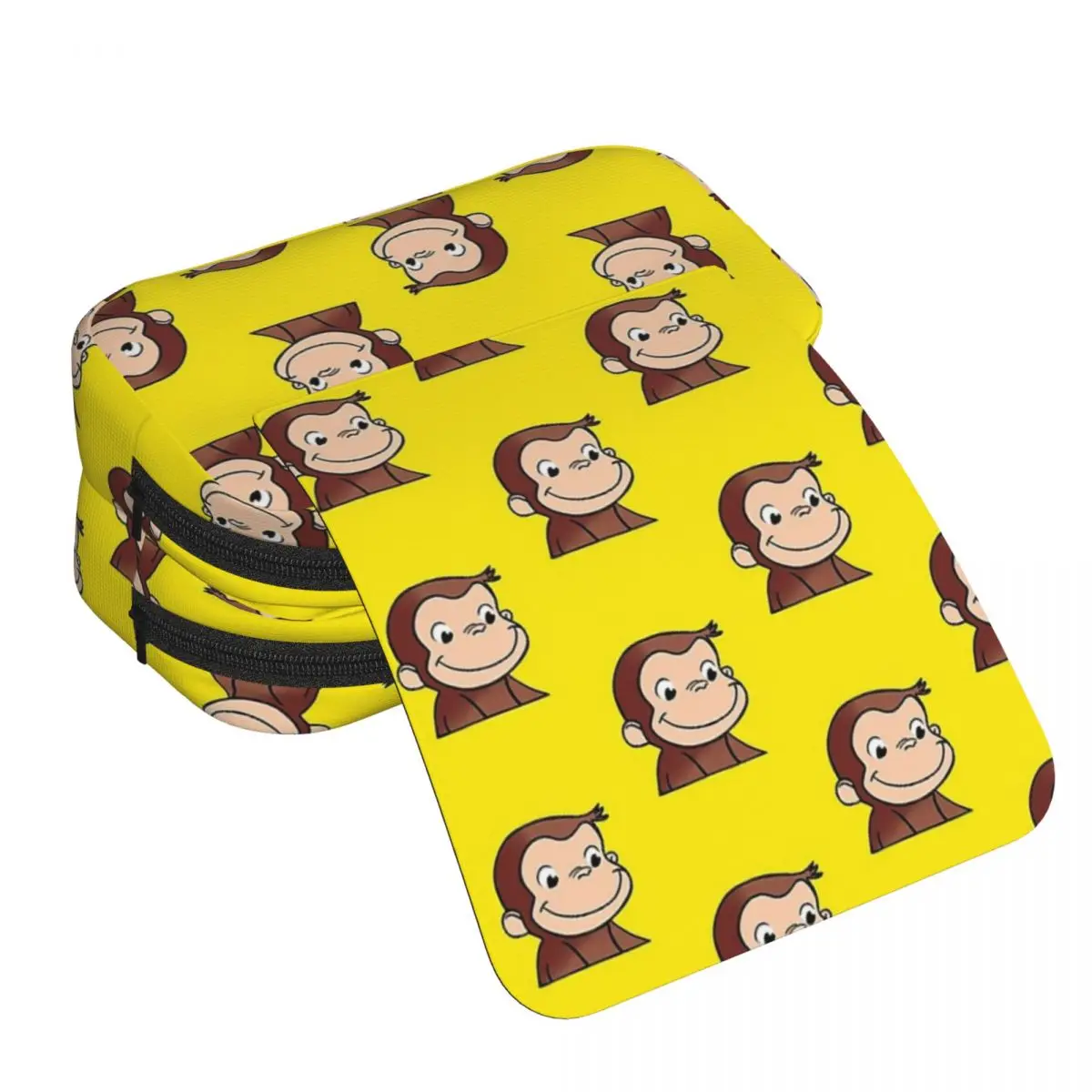 Curious George Backpack Pencil Case for Boy Girl School Pen Box Pencil Bag Stationery Supplies Pen Holder Bag