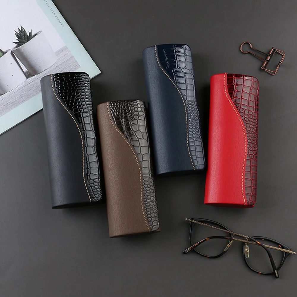 Retro Style Glasses Storage Box For Men Snake Pattern Pu Leather Sunglasses Box Pressure And Drop Resistant Optical Glasses Box