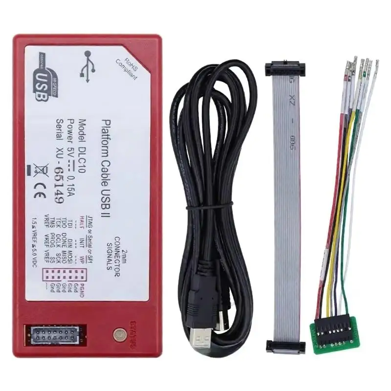 DLC10 FPGA JTAG Programmer USB Download Cable Compatible with Xilinx Platform Cable USB II HW-USB-II-G