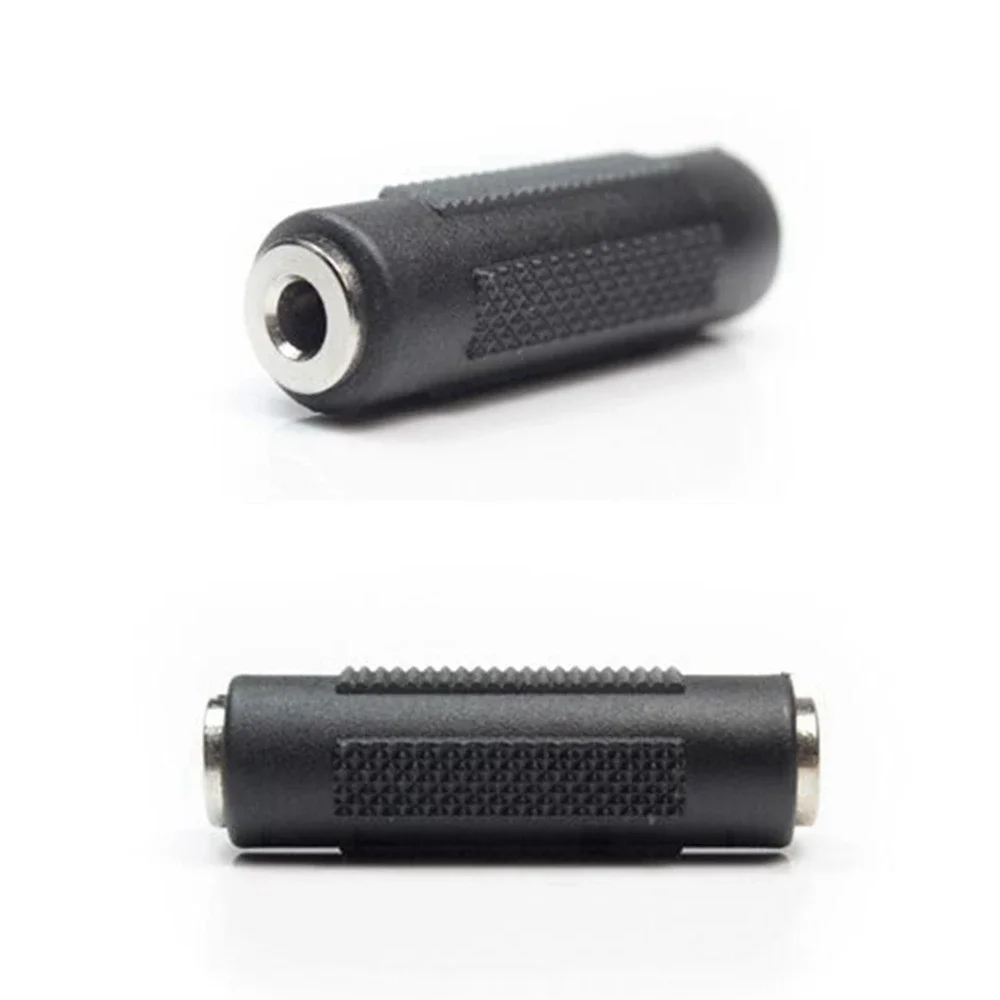 1 audio pair connector dual 3.5mm straight headphone audio extension cable adapter female to female