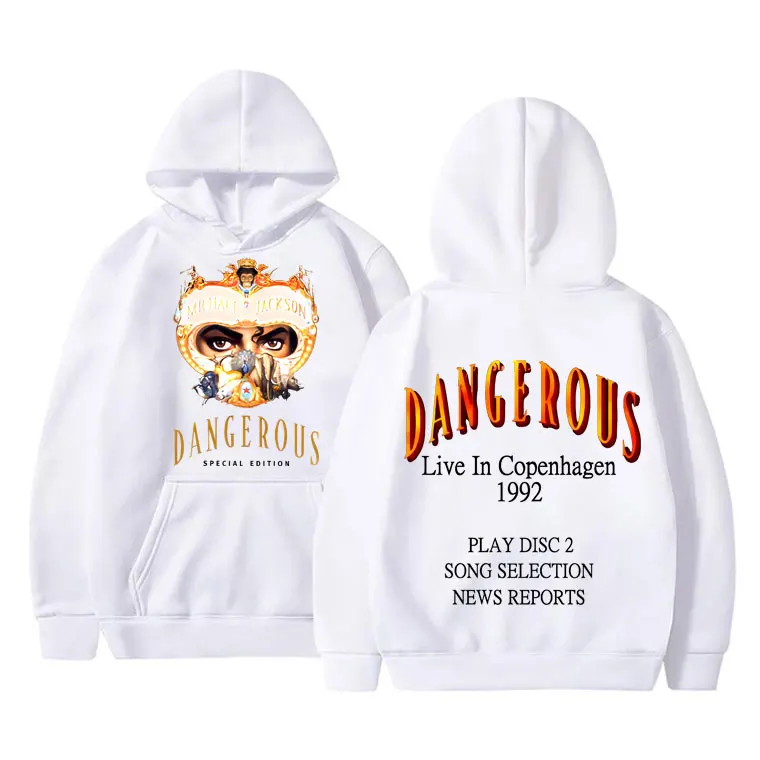 2025 ملك البوب مايكل جاكسون جولة حول العالم الخطير هوديي الرجال النساء الكلاسيكية القوطية روك البلوز الرجال خمر المتضخم Ho #2
