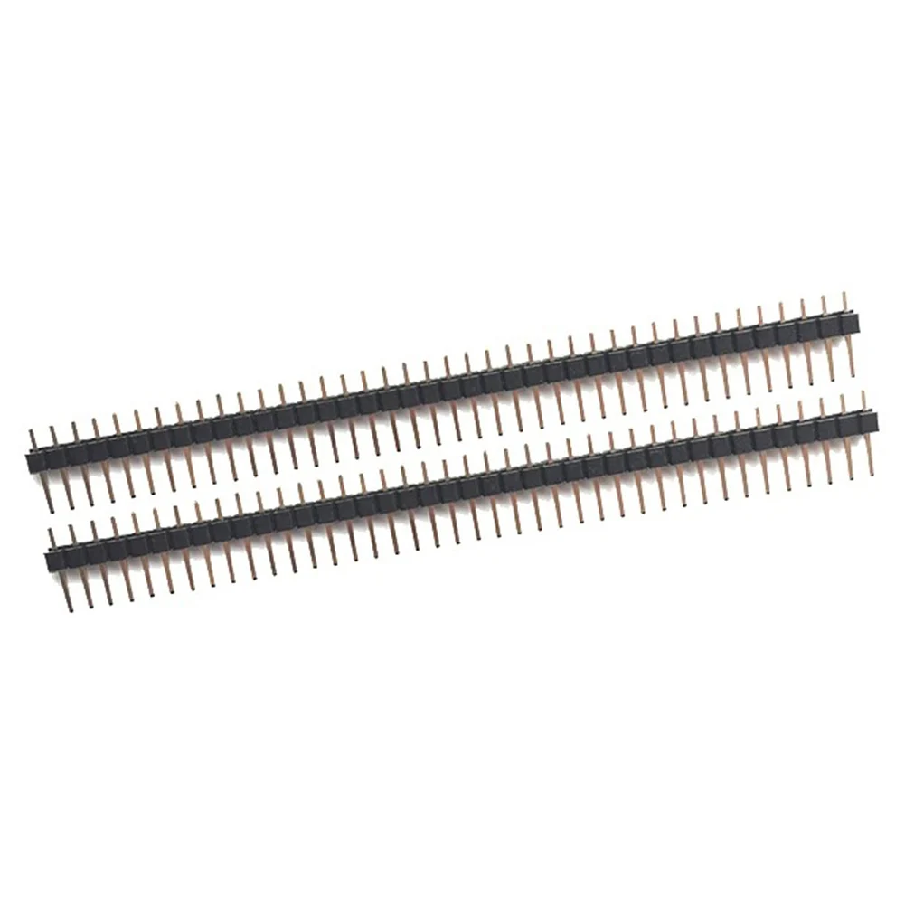 30Pcs 40 Pin Male Header Pins Connector Kit 2.54mm Single Row Male Header Connector Kit 1x40 Pin Header Connector for Arduino