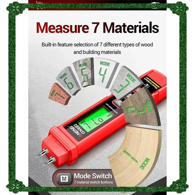 24-Hour Delivery  GN602 Wood Moisture Detector Meter 0~ 58 % Intelligent Moisture Tester Max/Mini Value Building Material