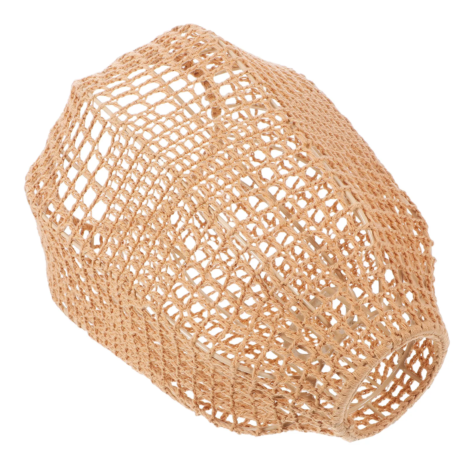 

Хлопковый плетеный абажур ручной работы в стиле бохо, подвесной светильник для потолочной, напольной или настольной лампы, декоративный чехол для лампочки в технике макраме, коричневый