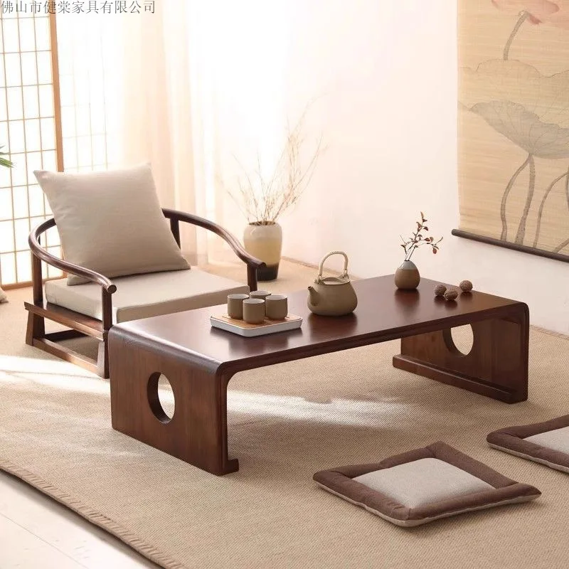 

bay window table solid wood small tatami tea kang coffee