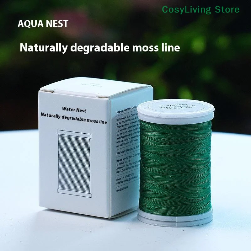 Naturally Degradable Moss Thread Cotton Grass Jar Binding Sinking Wood Aquarium Landscape Water Grass 200M Decoration Accessorie