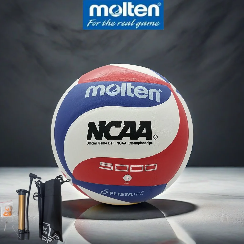 

Molten Beach Volleyball Size 5, NCAA5000 Competition Volleyball with Hard Row, Wear-Resistant, Indoor and Outdoor Training ball