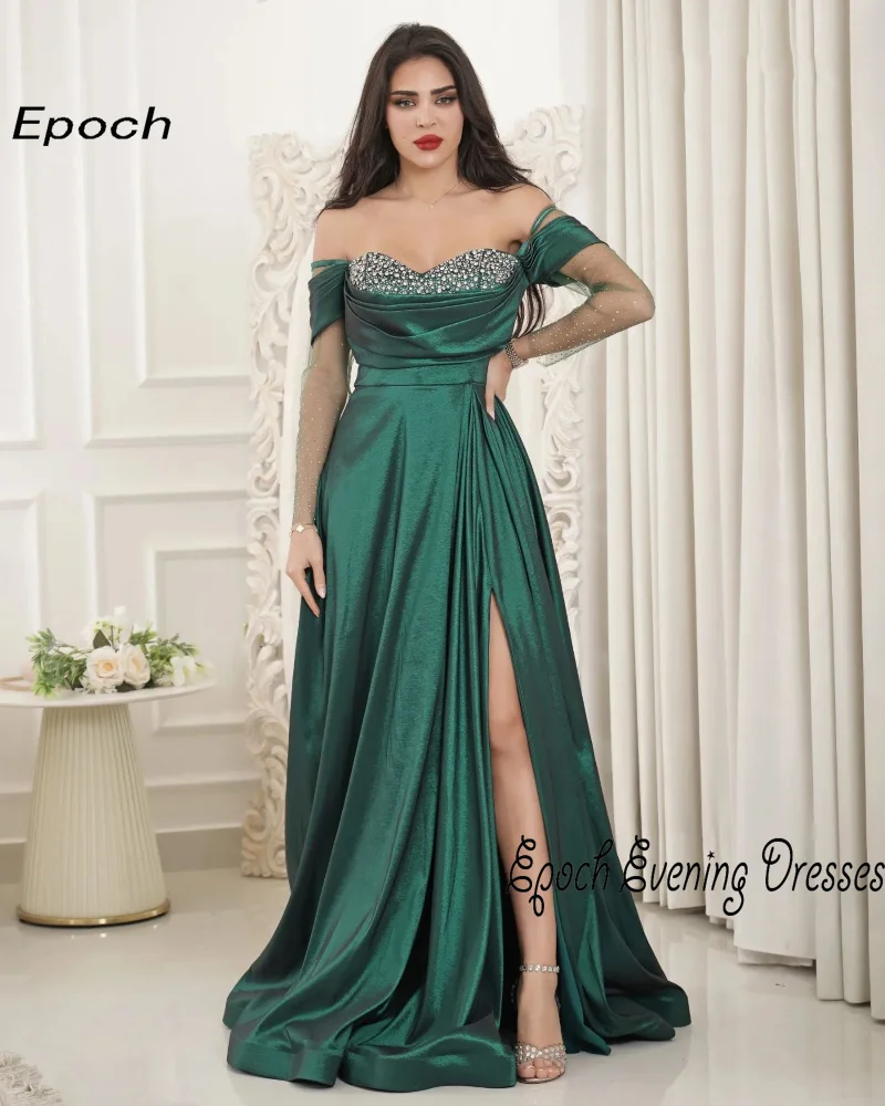 Epoch Evening Dress فساتين مناسبة حسب الطلبA-Line Floor-Length Elegant Off The Shoulder Cocktail Prom Gown For Sexy Women 2024