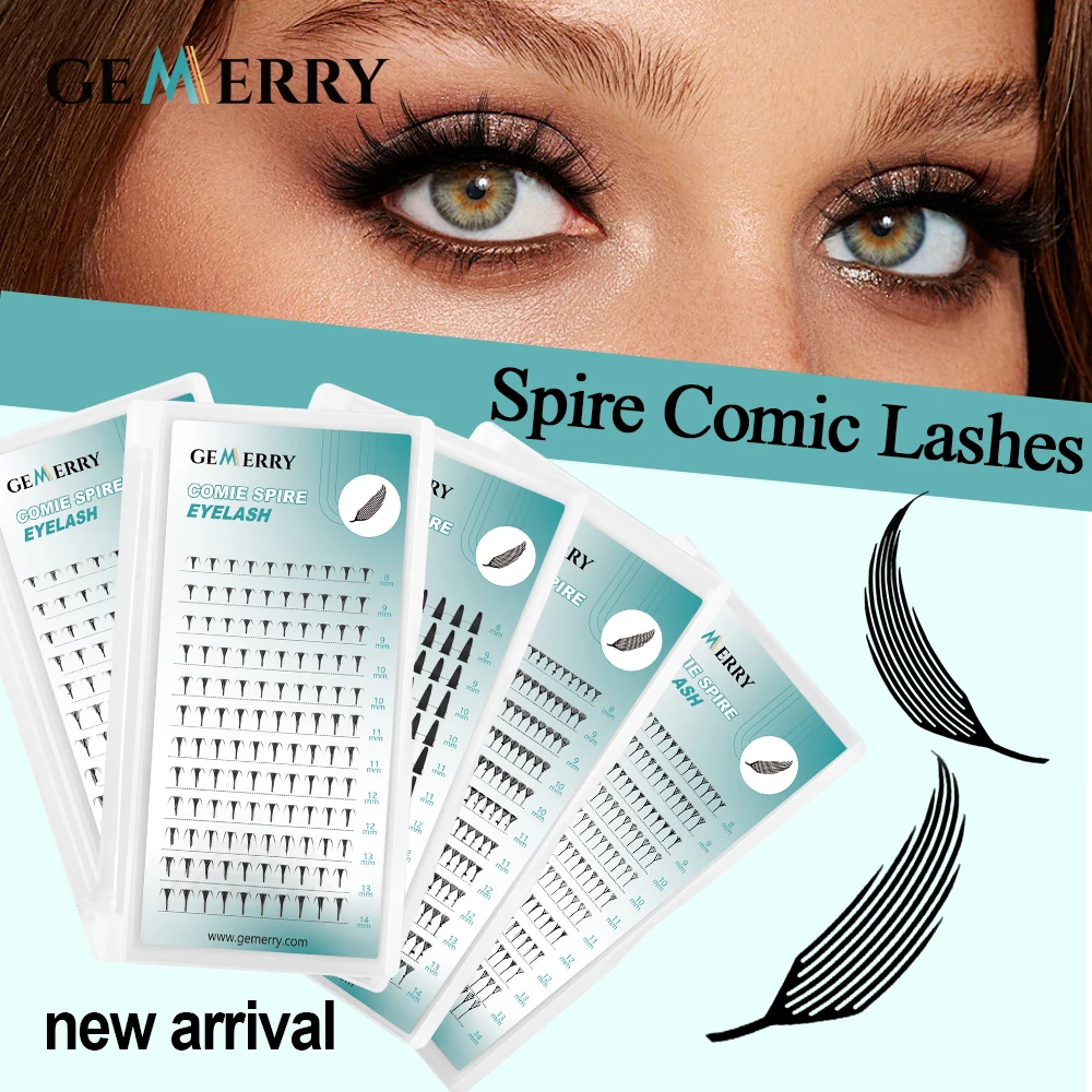 240Fans Comic Spits wimpers D-Curl premade manga veer fee vorm wimperverlenging cosplay Cosmetica individuele Makeup Tools