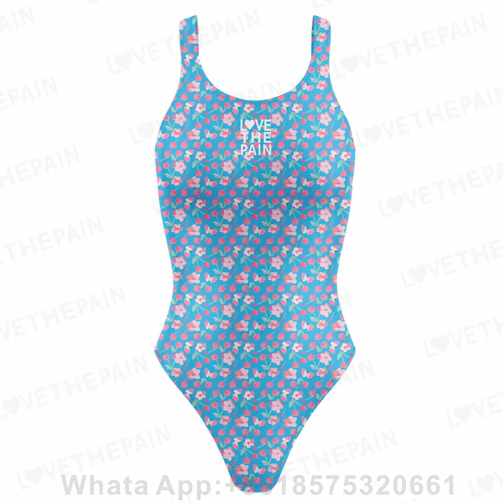 

Love The Pain Sports One Piece Swimsuits For Women 2022 New Training Bodysuit Sexy Bathing Suit Monokini Beach Wear Swimwear