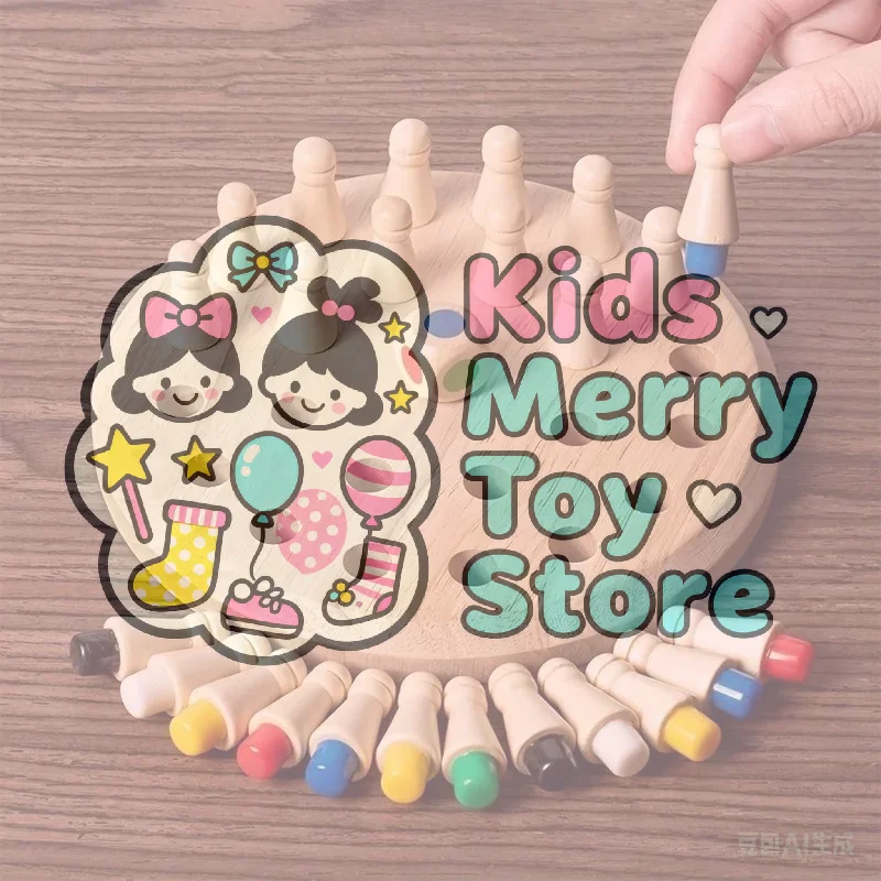 

1 Set Match Stick Color Memory Matching Puzzles Parent-Child Interaction Educational Toy Wooden Memory Chess Board Game For Kids
