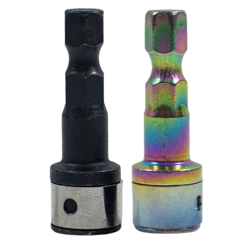 Nut Driver Tool Hex Socket Adapter Non-magnetic Steel Construction Hex Socket Nut Driver Set Socket As Picture