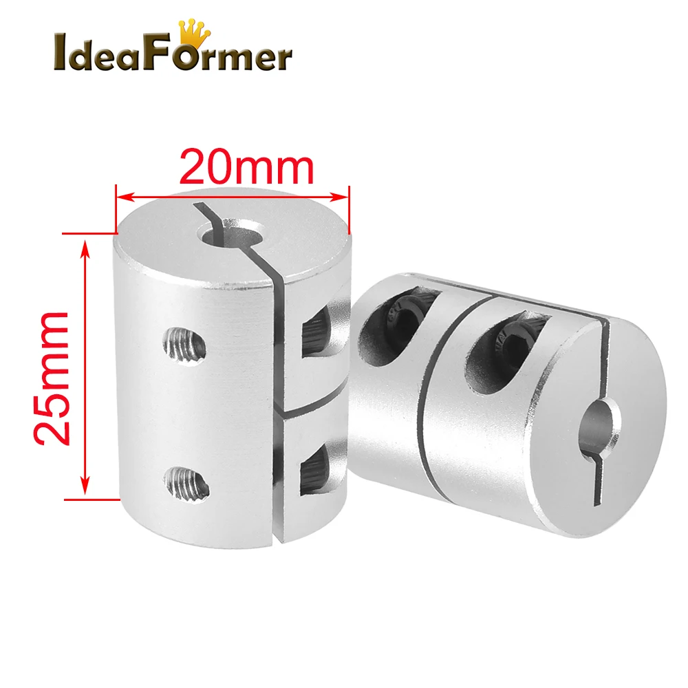 For Cr10 Ender-3 T8 Lead Screw 3D Printer Parts Accessories Rigid Shaft Coupler Clamp Stepper Servo Motor Coupling D20 L25 5x8mm