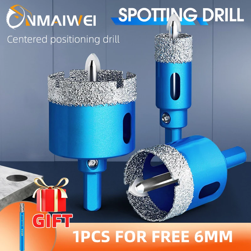 1pcs 18-110MM Diamond Coated Drill Bits Set Ceramic Glass Hole Saw with position drill for Glass Marble Granite Stone Porcelain