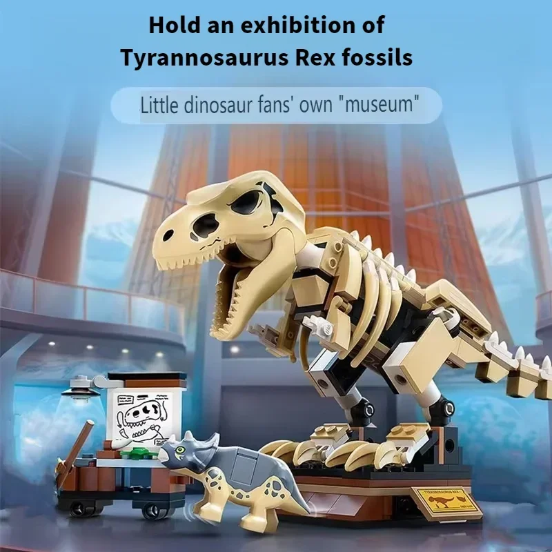 Compatibele MOC-sets Dinosaur Series Bouwstenen 76966 Dinosaur Missions: Allosaurus Transport Truck Kinderen World Park Speelgoed