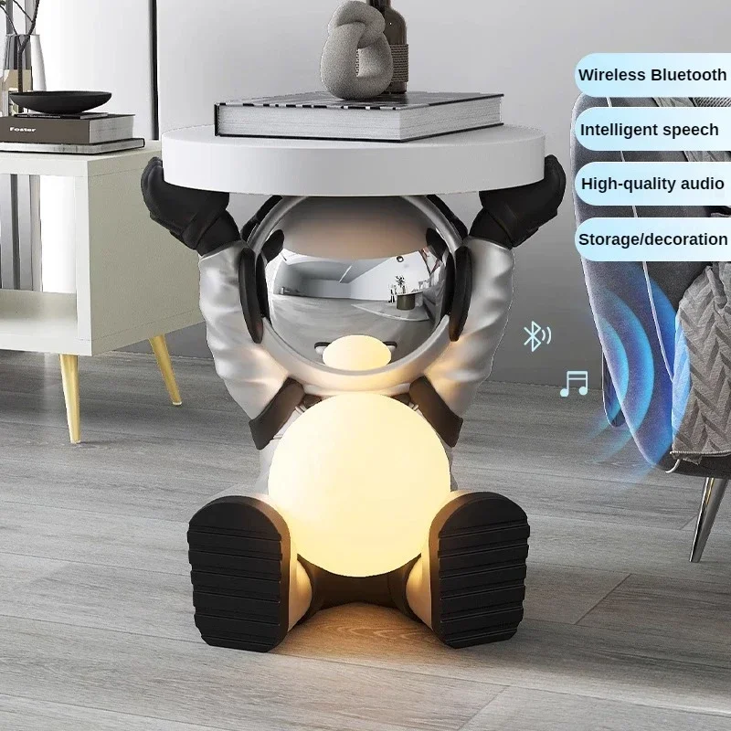 Astronaut Floor-standing Coffee Table, Home Accessories, Bedside Table, Smart Furniture, Light-emitting, Bluetooth Speaker