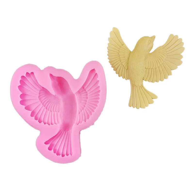 Birdie Swallow Fondant Silicone Mold DIY Theme Cake Chocolate Candle Ornament Mould Decoration Baking Tools