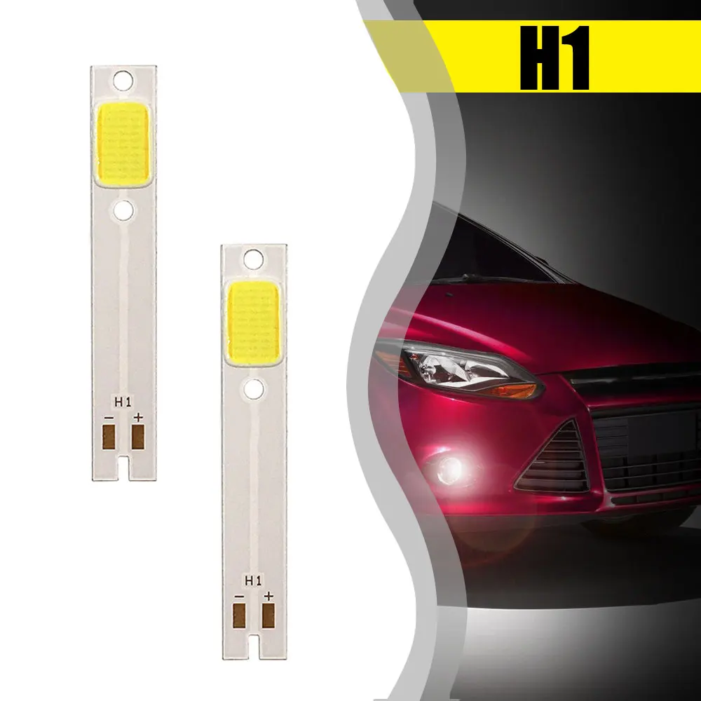 2Pcs COB Chips for C6 LED Car Headlight Bulbs H1 H7 HB3 HB4 880 Auto Headlamp Light Source Chip 6000K Car Lights Accessories