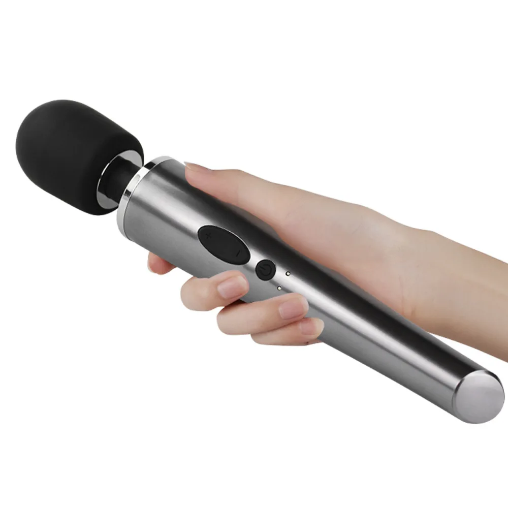 Sex Toys Woman Big Masturbation Stick Dildos Vibrator AV Magic Wand  Powerful Silicone Waterproof USB Rechargeable Vibrator