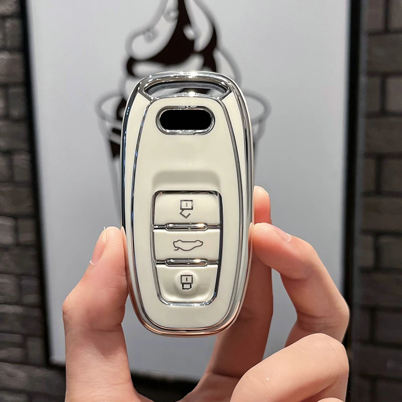 

TPU Car Key Case Cover Shell For Audi A1 A3 A4 A5 A6 A7 A8 Q3 Q5 Q7 S4 S5 S6 S7 S8 R8 TT Holder Protector Fob Accessories
