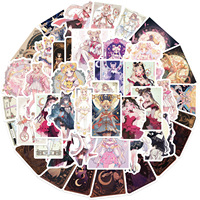 10/52PCS Tsukino Usagi Cartoon Stickers SAILOR MOON Anime Graffiti Kawaii Girl Decals Cup Laptop Phone Guitar Car Bike Kids Toys
