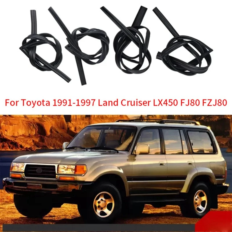 Door Glass Run Sealing Strip For Toyota Land Cruiser LX450 Weatherstrip 68141-60010 68151-60010 68142-60011 68152-60011