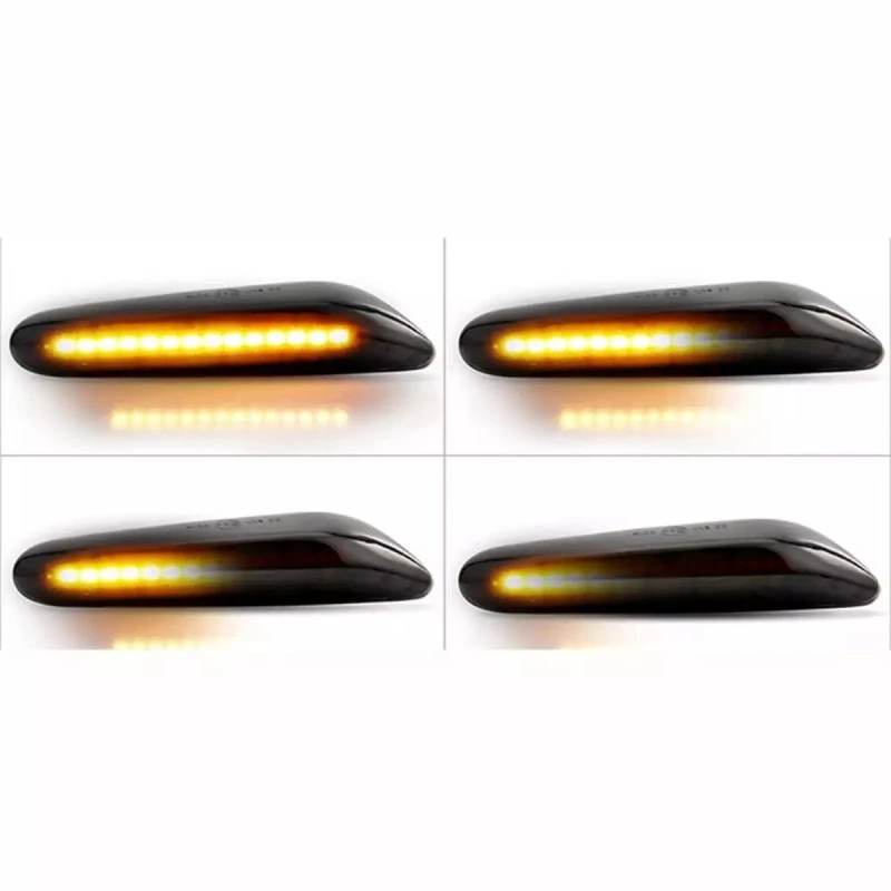 LED dinâmico Turn Signal Light, marcador lateral, pisca sequencial, lâmpada para BMW E46, E36, E60, E61, E90, E91, E92, E93, X1, E84, 2pcs