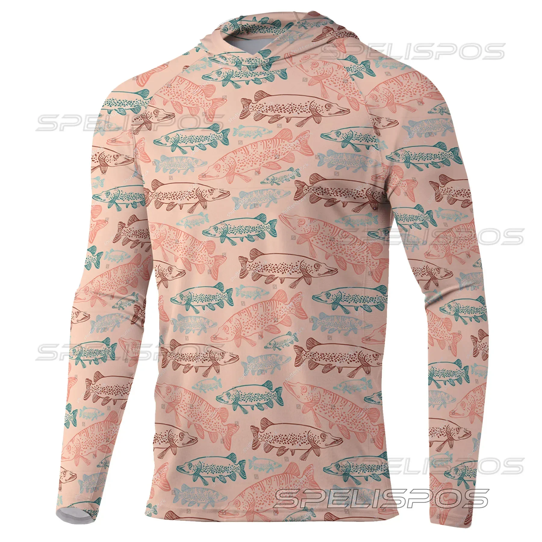 

New Men Long Sleeve Hoodie Fishing Shirts Breathable Sun Protection Lightweight Clothes Outdoor UPF 50+ Run Sweatshirt