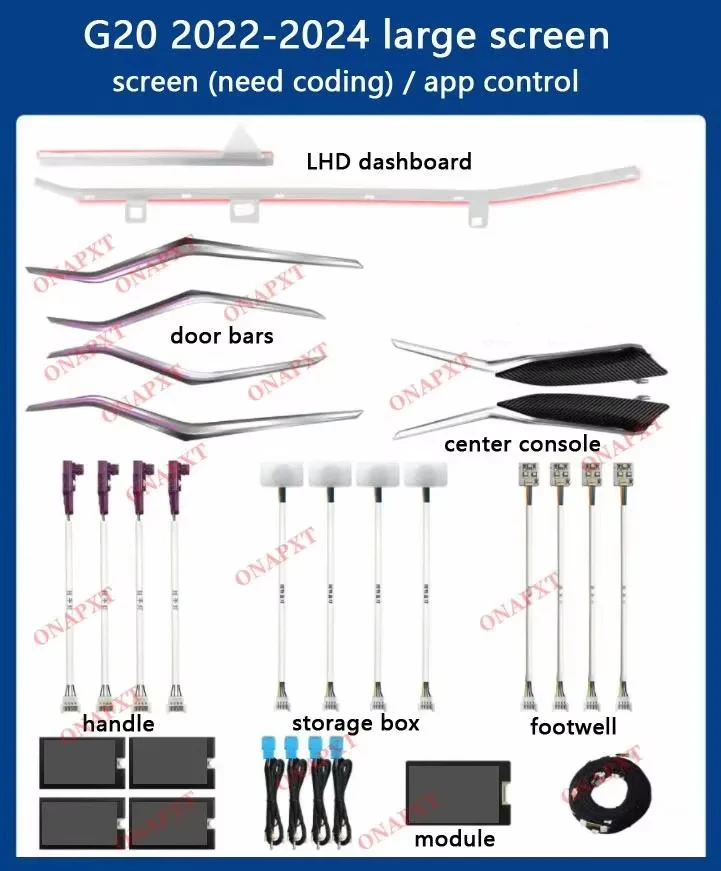 

Decorative Ambient Light Atmosphere Lamp Dashbroad LED Luminous Door Saddle Interior for BMW 3 Series G20 G28 2018-2024 M