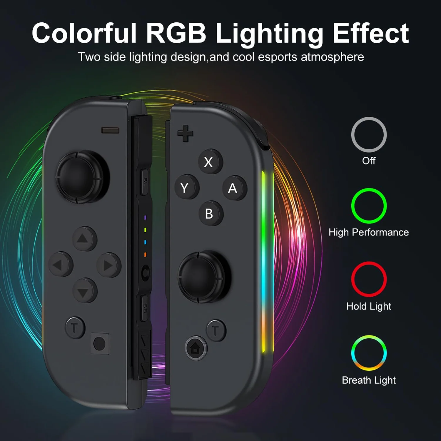 Replacement for Switch Controller,Compatible with Switch/Lite/OLED，Double Vibration, Lighting, Wake-up, Screenshot Support