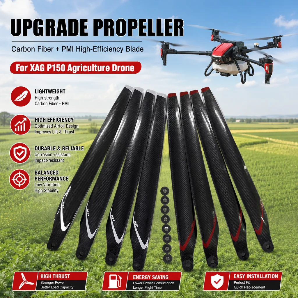 Upgrade Propeller, Carbon Fiber+PMI High-Efficiency Blade for XAG P150 Agriculture Drone