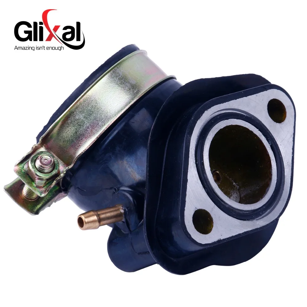 Glixal Intake Manifold GY6 125cc 150cc Chinese Scooter Parts Intake 152QMI 157QMJ ATV Go-Kart Buggy (2 Vacuum Port)