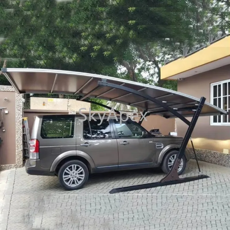 China Manufacturer Low Price Regular Style Galvanized Steel Frame High Snow Load Metal Carport Wind Resistant Heavy Dut Waterpro
