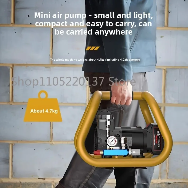 Woodworking Special Air Lithium Battery Mini Air Compressor Small Portable Tire Inflation Air Compressor