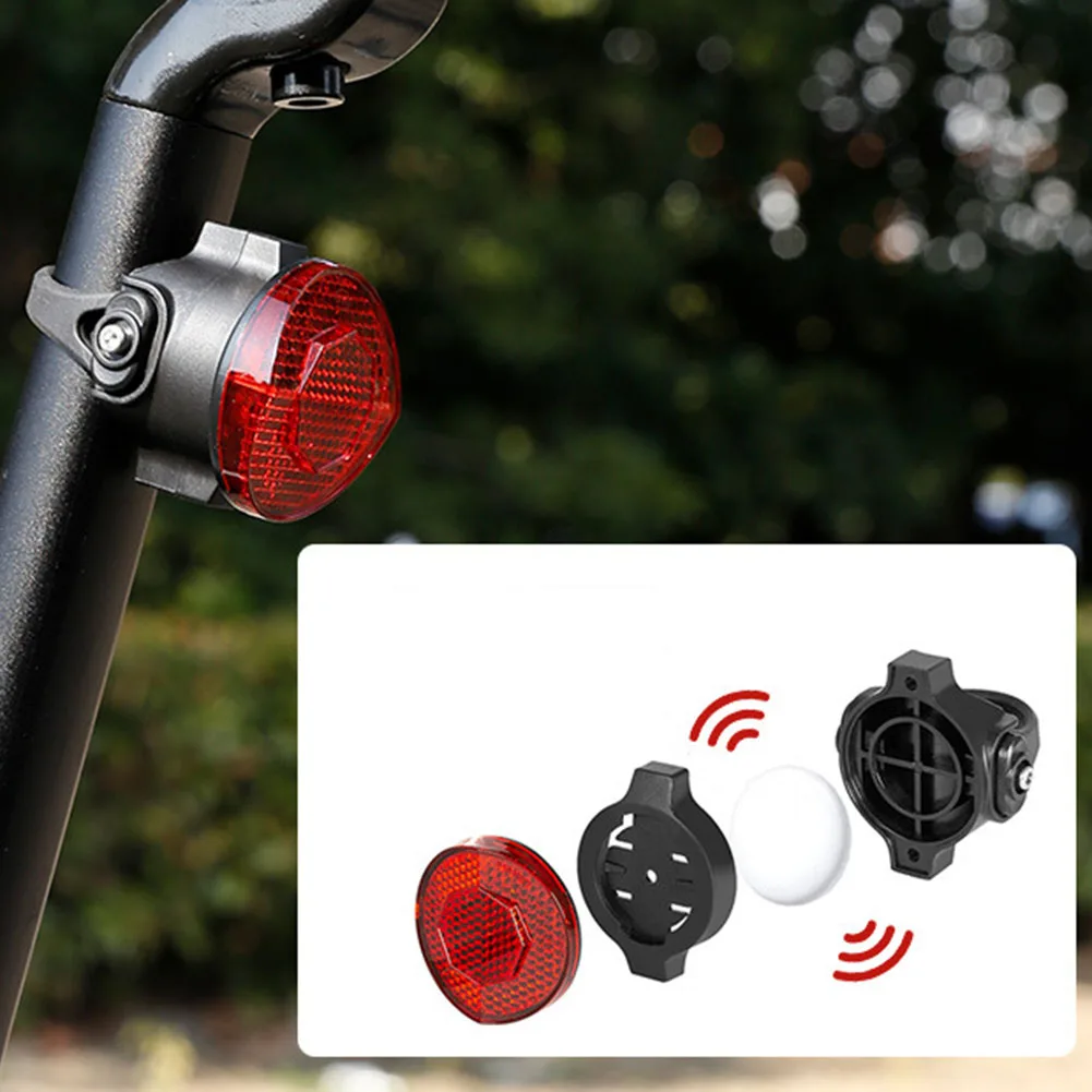 

Безопасность для городского велоспорта, черный, красный, горный дорожный велосипед, многоугольный вращающийся задний фонарь, скрытая установка, встроенная пряжка