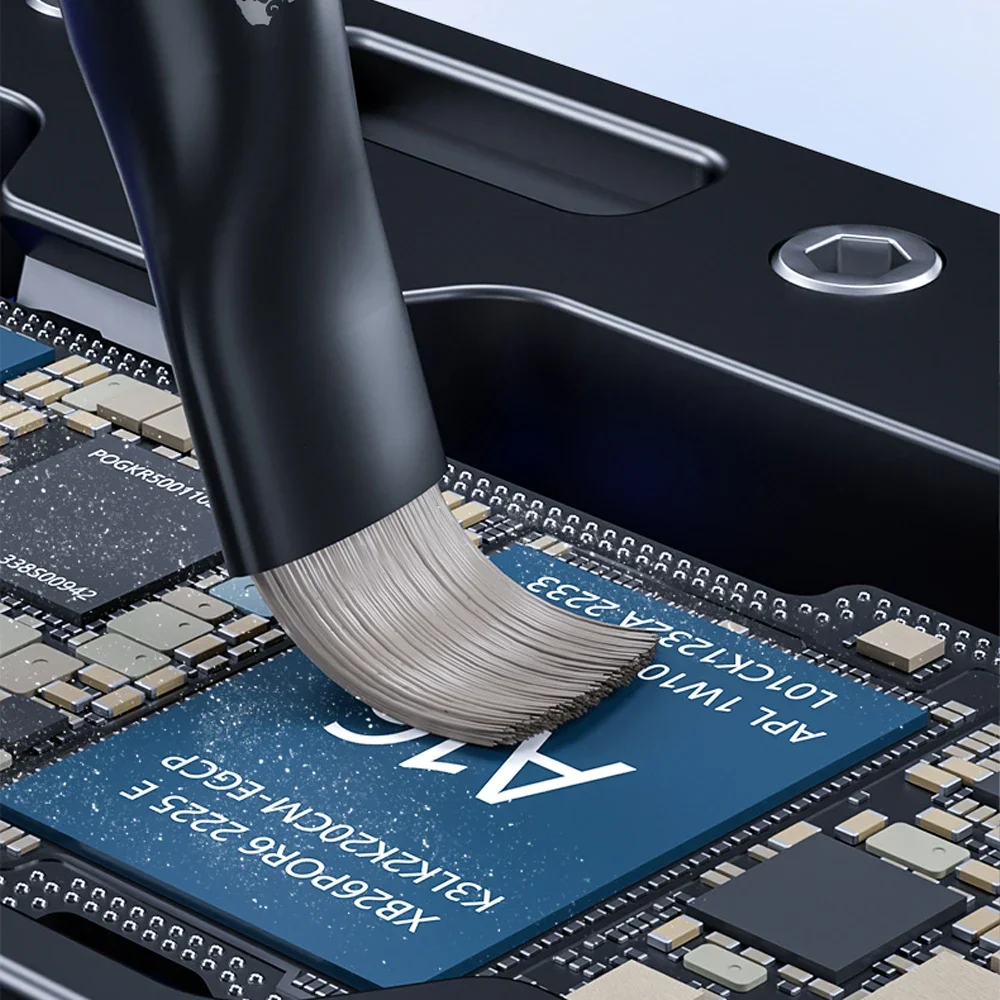 ميكانيكي الصلب فرشاة اللوحة الأم رقاقة إزالة الغراء IC وسادة تنظيف PCB وحدة المعالجة المركزية نظيفة الغبار PCB بغا إصلاح لحام فرشاة