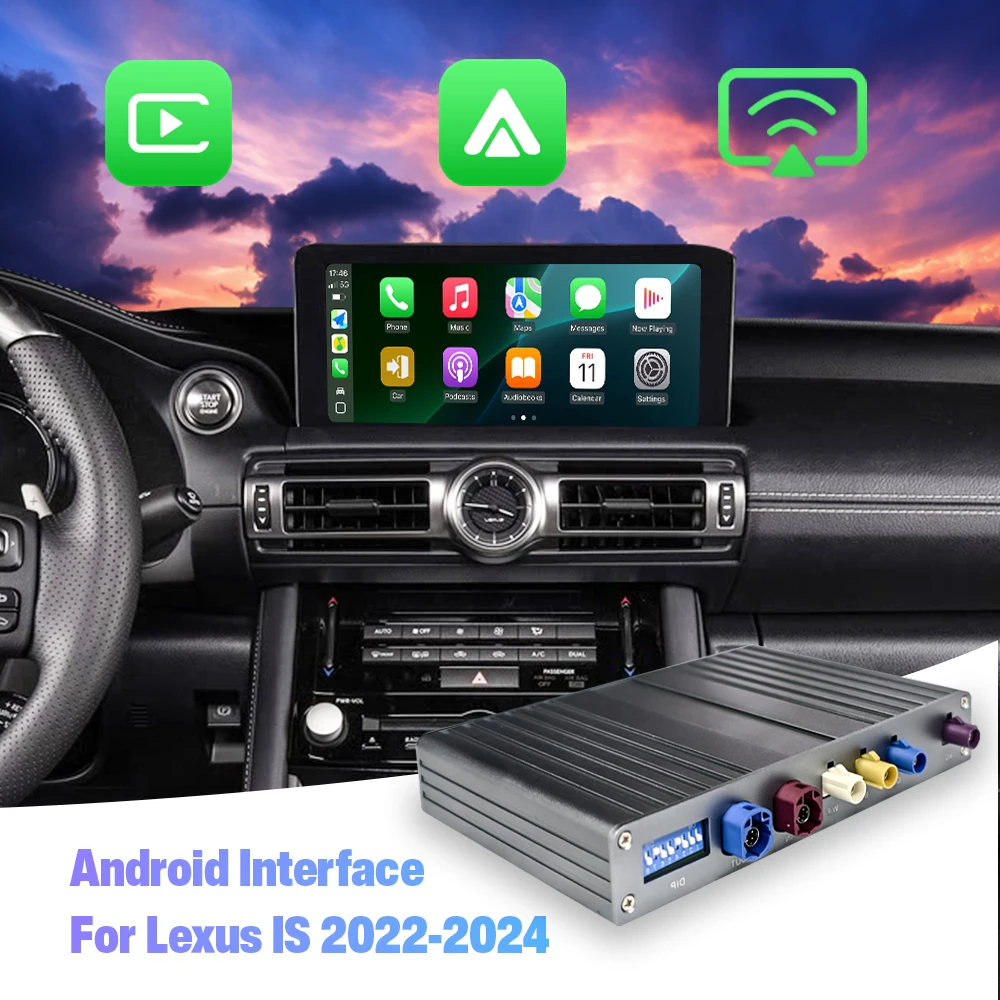 NewFor Lexus IS 2022-2024 Android Carplay Module 8GB+128GB Qualcomm6125 with Wireless CarPlay Android Auto Interface Binarytek