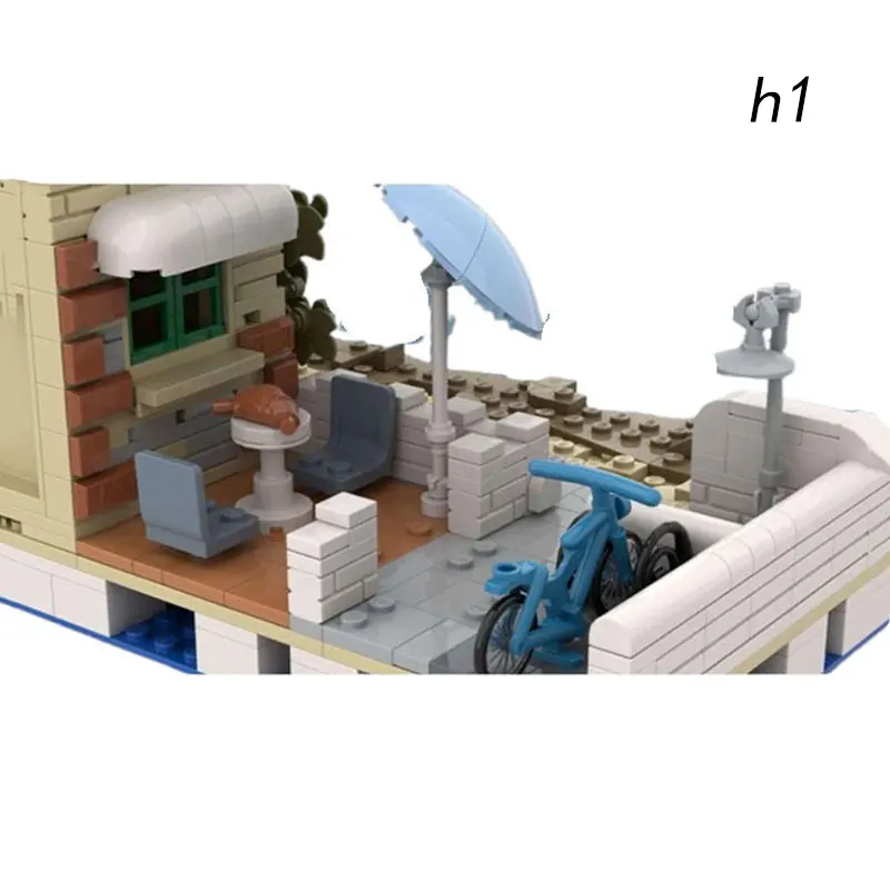 

MOC-174481 (1623pcs) - Small particle building block castle 3D architectural model toy.