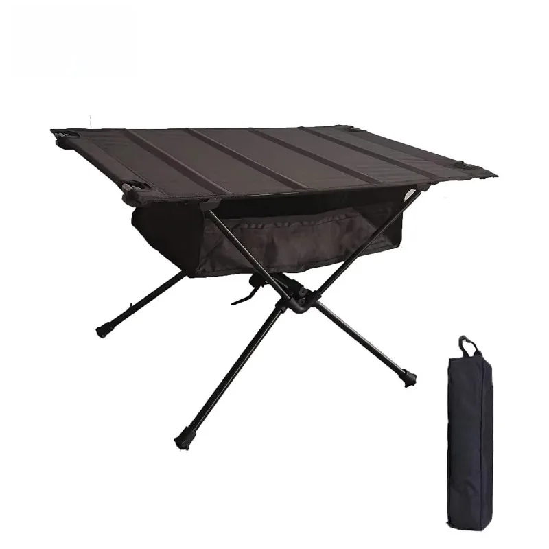 Black Lightweight Portable Folding Ultra Light Roll Up Mini Aluminum Camping Picnic Table Outdoor Foldable Fast Delivery