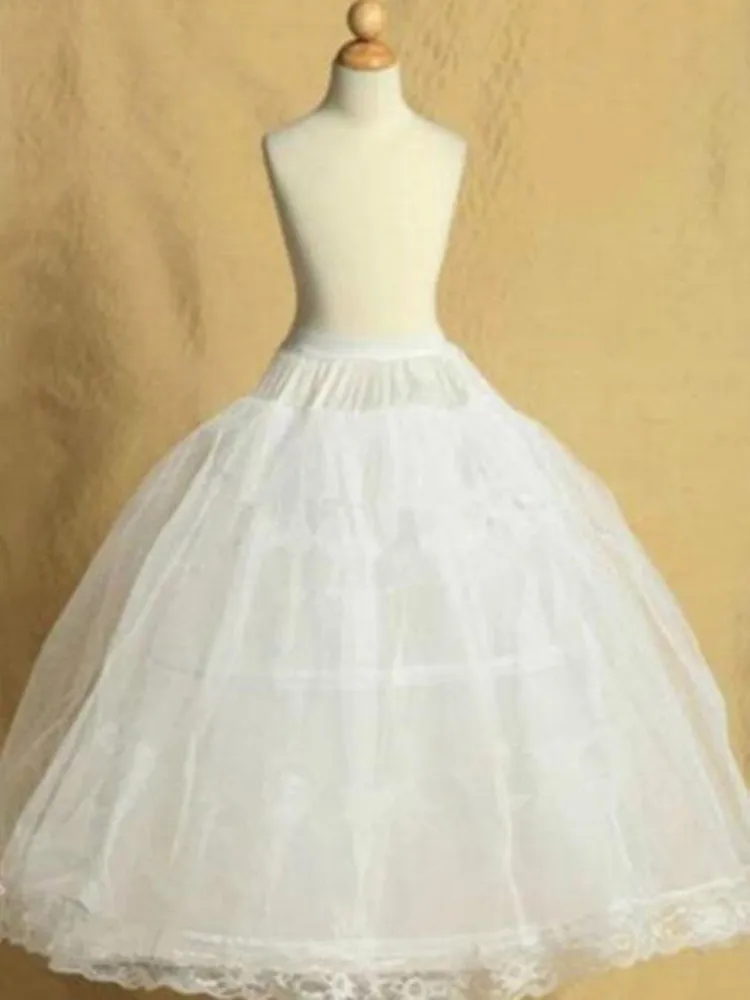 เด็ก Petticoats สําหรับสาวดอกไม้ชุด Little Crinoline 2 Hoop กระโปรงสวย Petticoat Lolita กระโปรงกระโปรง Vestido