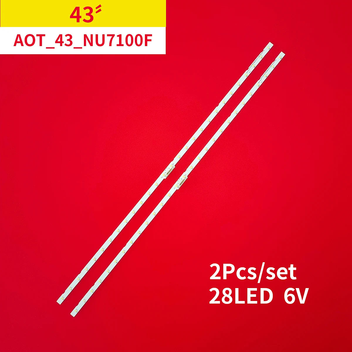 Podświetlenie Led do telewizora Samsung 43 "AOT_43_NU7100F_2X28_3030C UE43NU7100 UN43NU7100 BN44-00947A UE43NU7120 UE43NU7170 BN96-45954A