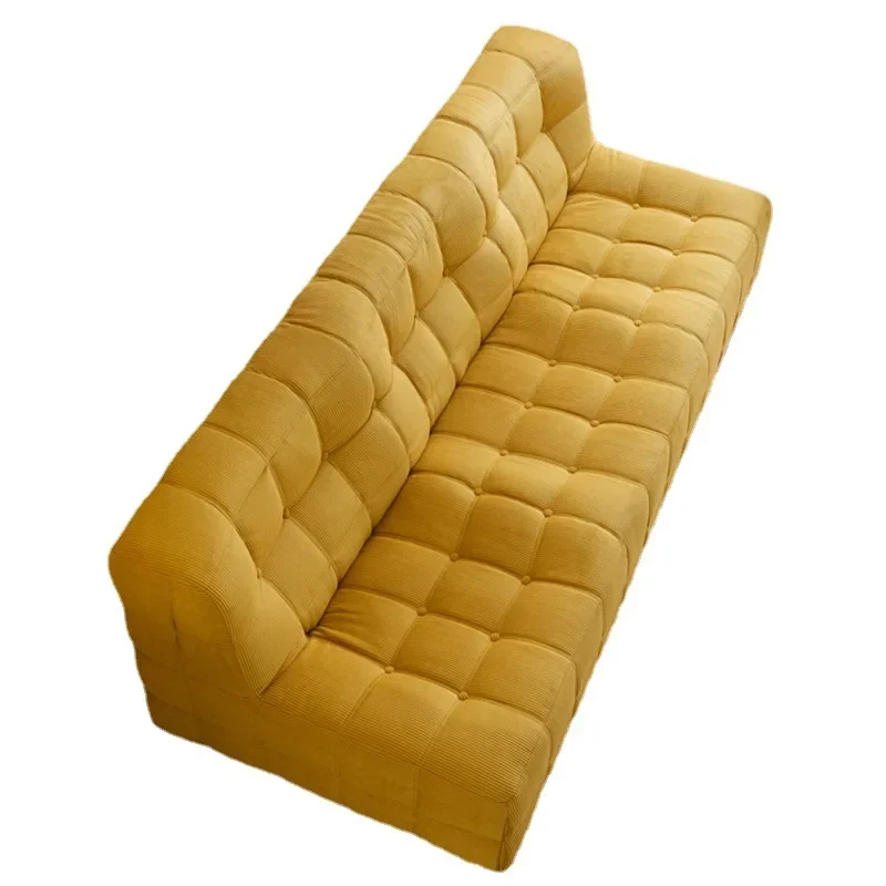 

Caterpillar creative design simple living room sofa cream wabi-sabi style casual double apartment B&B sofa