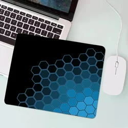 Anime hexagonal favo de mel mouse pad acessórios para jogos gabinete computador gamer teclado mesa tapete de borracha portátil pequeno mousepad